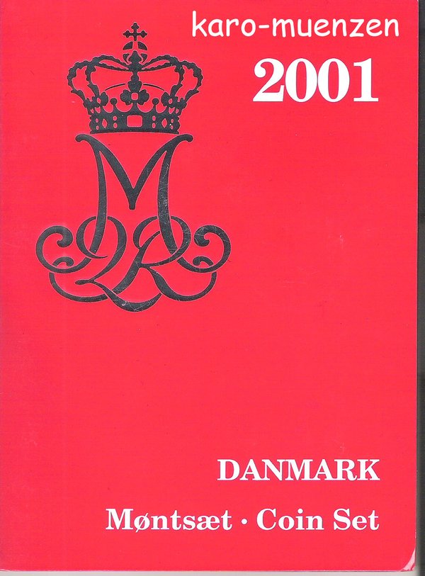 Dänemark 2001 Original Kursmünzensatz