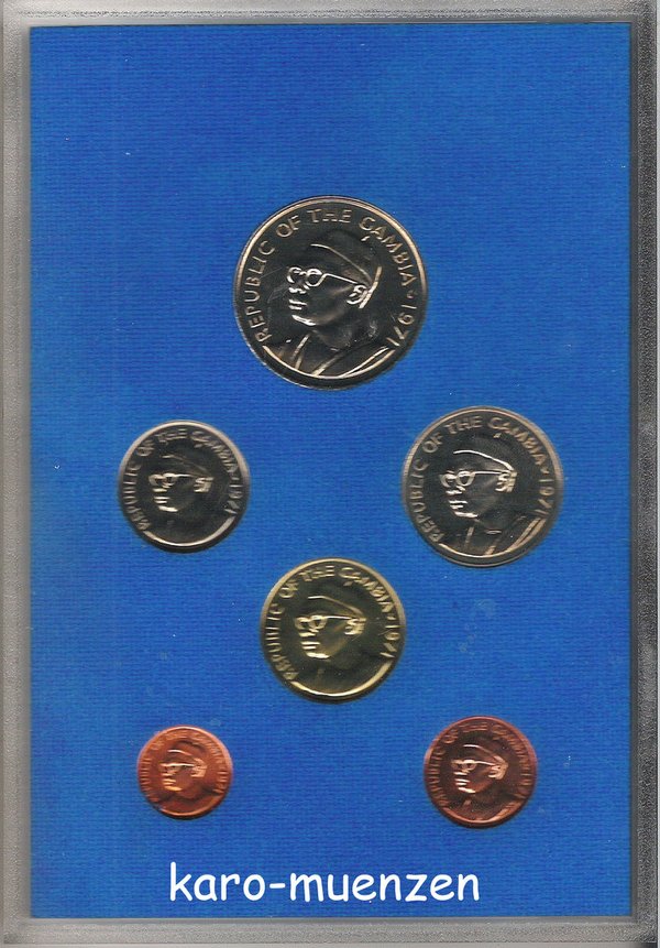 Gambia 1971 Original Kursmünzensatz proof