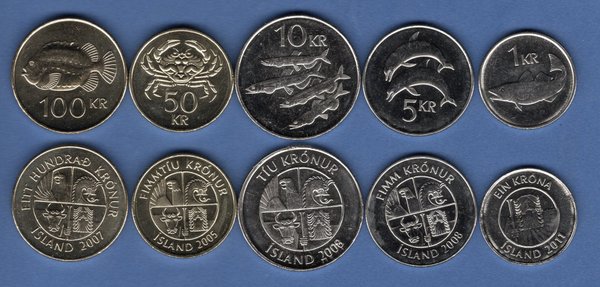 Island  1 Krone - 100 Kronen *Wieder lieferbar!*