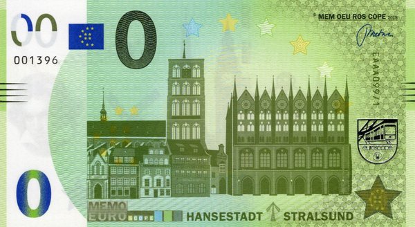 Stralsund  0 Euro Memo Schein wieder lieferbar!