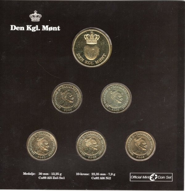 Dänemark 2005 - 2007 10 Kroner Münzserie zum 200. Geburtstag von H. C. Andersen im Original Blister