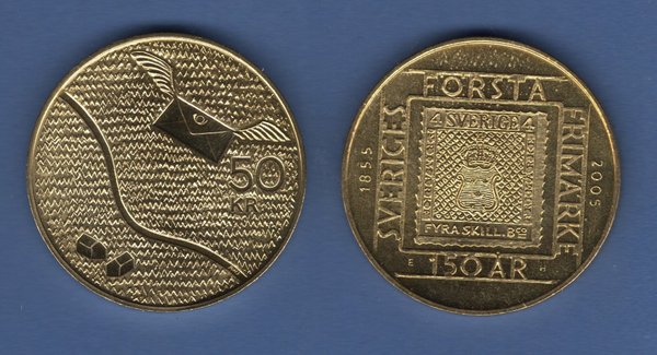 Schweden 2006 50 Kronor / Kronen 150 Jahre Briefmarke
